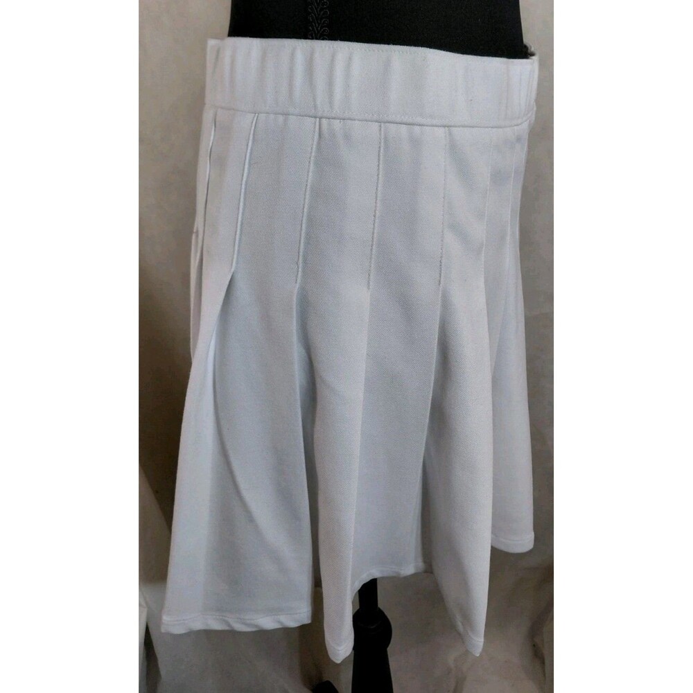 Hollister Womens White Pleated Mini Skirt Size M Ultra High Rise Short Tennis